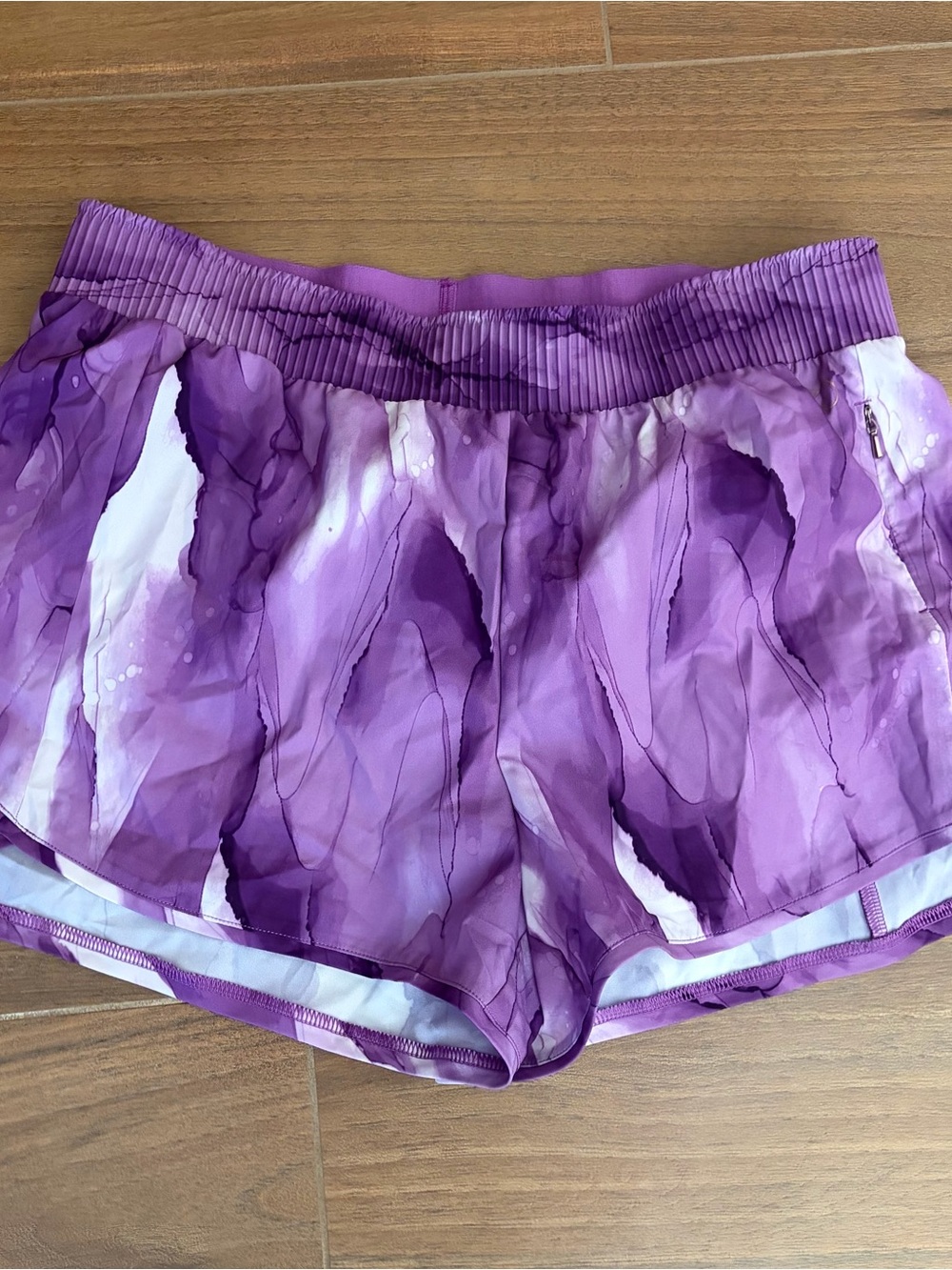 CALIA by Carrie Underwood Purple Watercolor Athletic Shorts